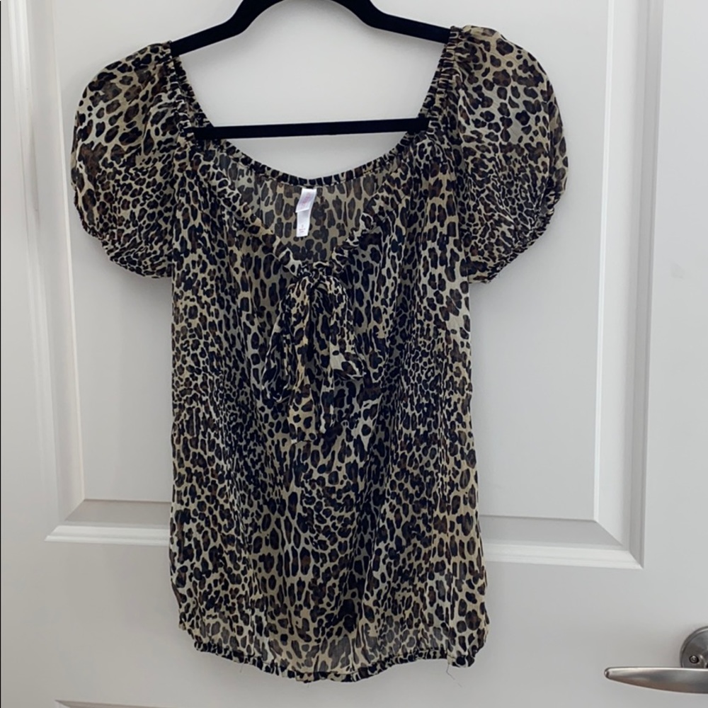 Cheetah Print Blouse